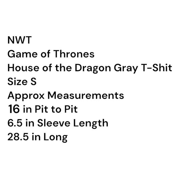 Games of Thrones Men's Size S House Of The The Dragon T-Shirt Gray New - Picture 6 of 6